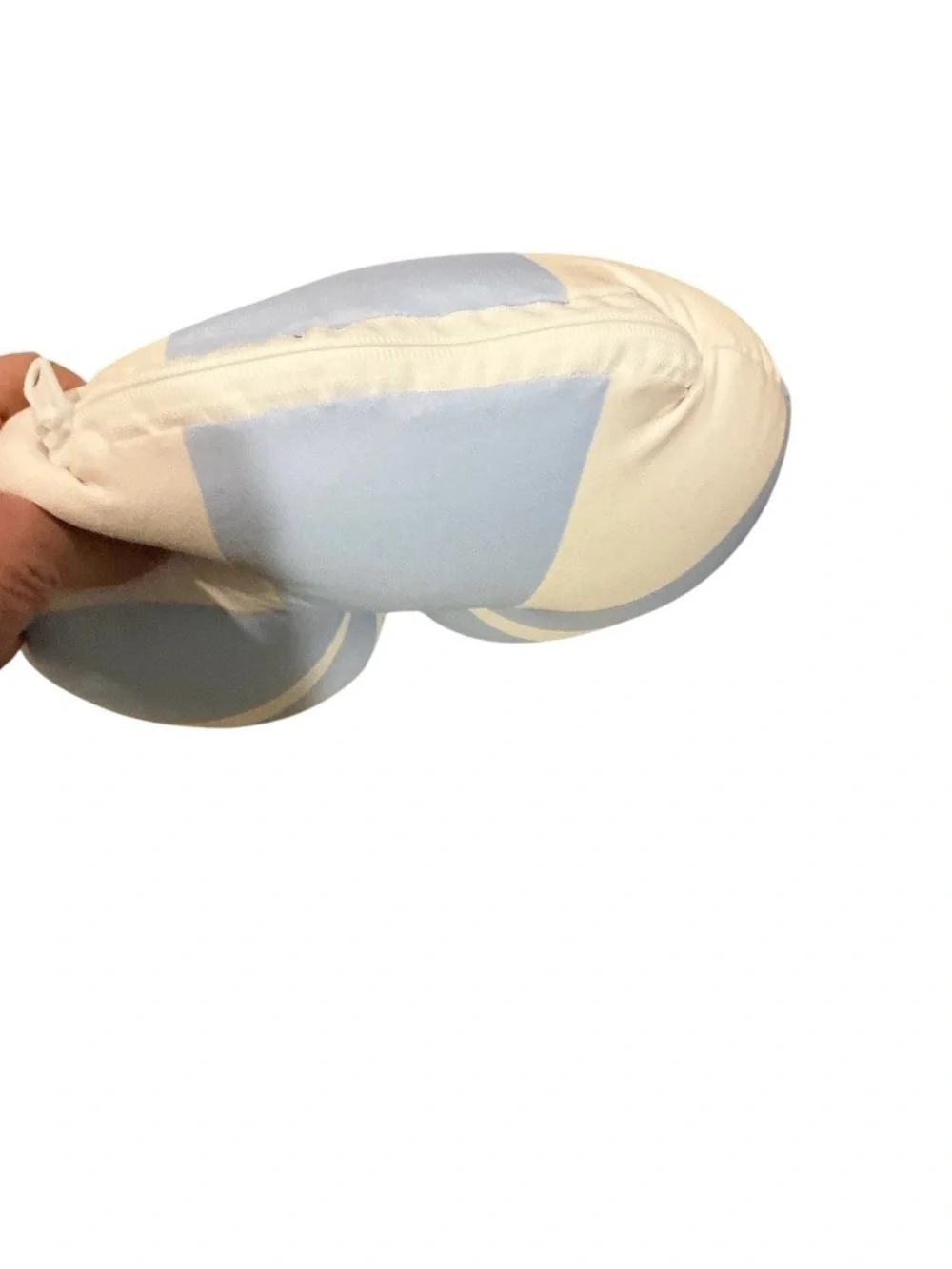 Buy 1 get 1 50% off Striped Blue and Cream U-Shape Neck Pillow - Travel Comfort